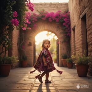 Mexican Child  Poncho unisex one of a kind  16.5 X 18 IN